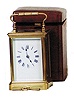 French carriage clock, runs and strikes.