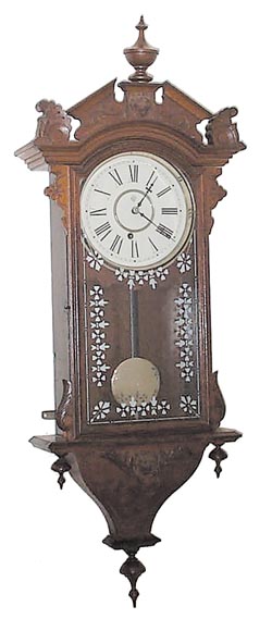 Waterbury Clock Co. wall clock, the "Montreal", ca 1883. — Antique Clocks Price Guide