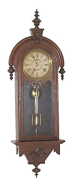 William L. Gilbert Clock Co., Winsted, Conn. hanging clock, "Pendant", ca 1875. — Antique Clocks Price Guide