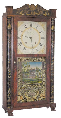 Eli Terry &amp; Sons Column &amp; Splat shelf clock, ca 1828-1830. — Antique Clocks Price Guide