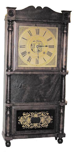 Early triple deck clock, ca about 1830, probably made and sold by Birge, Mallory, &amp; Co. or Birge, Gilbert &amp; Co. — Antique Clocks Price Guide