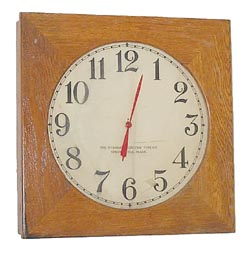 The Standard Electric Time Co., Springfield, Mass, painted on the 14 inch dial of this electric clock. — Antique Clocks Price Guide