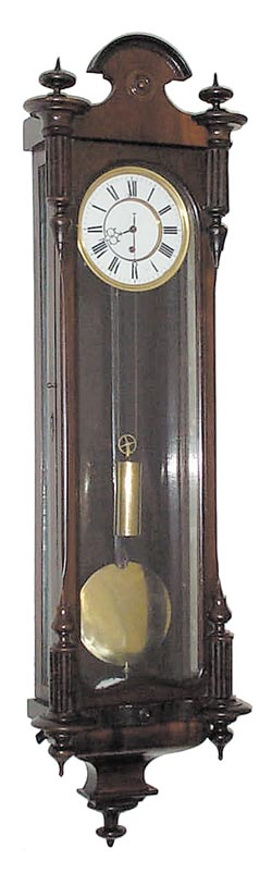 Vienna regulator, one weight, 30 day runner. — Antique Clocks Price Guide