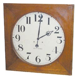 Seth Thomas Clock Co. large gallery clock with an original 24 inch painted dial in very nice condition. — Antique Clocks Price Guide