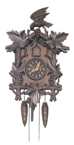 American Cuckoo Clock Co., ca 1930's. Rare spring cuckoo, double spring movement, runs about 5 days. — Antique Clocks Price Guide