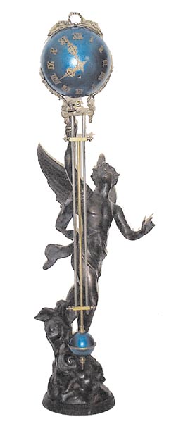 Large contemporary Mystery or Swinging Arm clock. — Antique Clocks Price Guide