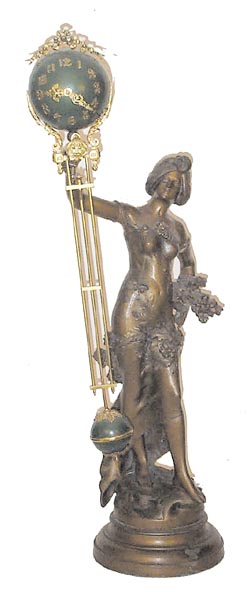 Ansonia Clock Co. Ball Swing Clock, the Arcadia, ca 1906. — Antique Clocks Price Guide