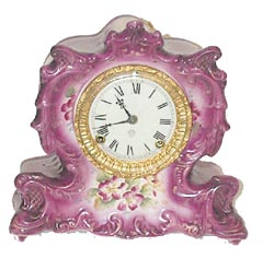 Ansonia Clock Co. Royal Bonn porcelain clock, "Whisper", ca 1901. — Antique Clocks Price Guide