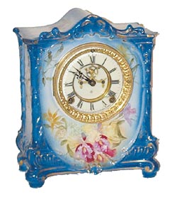 Ansonia Clock Co., Royal Bonn case, "LaVeta", properly stamped on the case, ca 1901. — Antique Clocks Price Guide