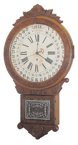 Gilbert Clock Co. "Office Drop Calendar", ca 1881. — Antique Clocks Price Guide