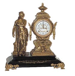 Ansonia Clock Co. figure clock, "Music", ca 1894. — Antique Clocks Price Guide