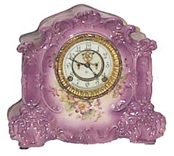 Ansonia Clock Co. Royal Bonn porcelain clock, "Rainbow", ca 1901. — Antique Clocks Price Guide