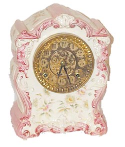 Ansonia Clock Co. Royal Bonn porcelain cased, "Chemung", ca 1901. — Antique Clocks Price Guide