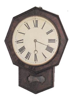 Chauncey Jerome, short drop, hanging clock. — Antique Clocks Price Guide