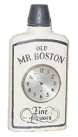 Gilbert Clock Co. advertising clock, "Old Mr. Boston", ca 1900. — Antique Clocks Price Guide