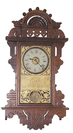Seth Thomas Clock Co. wall clock, ca 1900. Called the "Eclipse" and "Balltop", — Antique Clocks Price Guide