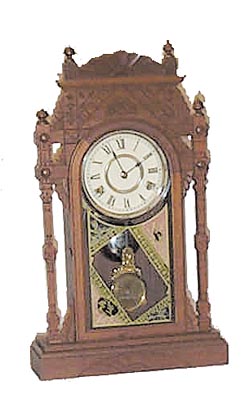 New Haven Clock Co. mantle clock, "Laire", ca 1881. — Antique Clocks Price Guide