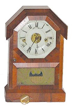 Seth Thomas Clock Co., early shelf clock, the "Octagon Top", ca 1863. — Antique Clocks Price Guide