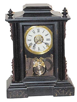 E. Ingraham Clock Co. enameled wood case, ca 1886. — Antique Clocks Price Guide