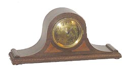Seth Thomas mantle clock, walnut case with two tone trim on front, — Antique Clocks Price Guide