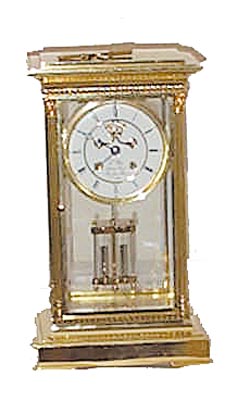 Musical Crystal Regulator, "L'Epee Liberty Clock, Franklin Mint, No. 0163". Offered by the Franklin Mint in 1986, a limited edition of 2500. — Antique Clocks Price Guide