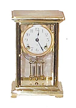 Ansonia Clock Co., miniature crystal regulator, "Dorval", ca 1914. — Antique Clocks Price Guide