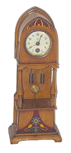 Hamburg-American Clock Factory's miniature Grandfather clock, ca 1900. — Antique Clocks Price Guide