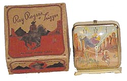 E. Ingraham Co., Alarm clock in the original box, "Roy Rogers &amp; Trigger". — Antique Clocks Price Guide