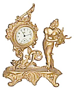 Waterbury Clock Co. novelty clock in 8 1/2 inch metal case. — Antique Clocks Price Guide