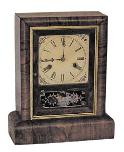 "Gilbert Mfg. Co. Winsted, Conn", ca 1868, per the full label. — Antique Clocks Price Guide