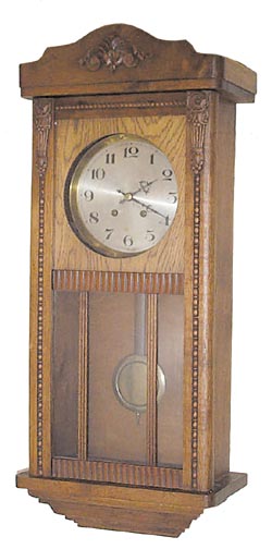 German oak box clock. — Antique Clocks Price Guide