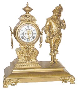 Ansonia Clock Co., figure clock, "Don Juan", ca 1894. — Antique Clocks Price Guide