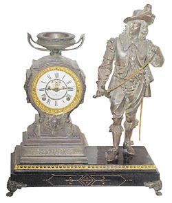 New Haven Clock Co. figure clock, "Don Juan", ca 1885. — Antique Clocks Price Guide