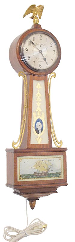 Sangamo Electric Co. ,Springfield, Illinois. electric banjo clock — Antique Clocks Price Guide