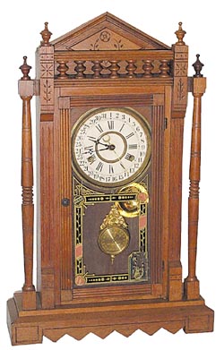 New Haven Clock Co. calendar clock, "Vistula", ca 1886. — Antique Clocks Price Guide