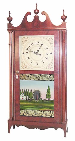 Erastus Hodges, Very Rare, Pillar &amp; Scroll, ca 1825. — Antique Clocks Price Guide