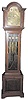 English 9 tube tall clock made by "Donne-London, AD 1909", as inscribed on the dial.