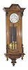 German Vienna regulator, 2 weight, made by "V. Hausler", a clockmaker in Wien, 1844-1861, (Vienna, Austria), as signed on the dial.