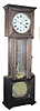 French-Swiss pinwheel in a Vienna regulator type case, called the "Laterndluhr" or lantern style.