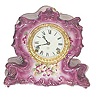 Ansonia Clock Co. Royal Bonn porcelain clock, "Whisper", ca 1901.