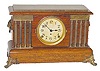 Seth Thomas Clock Co. wood case, mahogany adamantine finish.