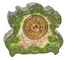 Ansonia Clock Co. Royal Bonn porcelain case, "Dresden Extra", ca 1895-1905.