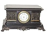 French black marble clock, large and heavy; Movement is signed by "Etienne