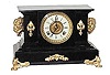 Ansonia Clock Co., enameled iron clock, "Brandon", ca 1904.