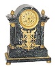 Tiffany, New York, bronze and marble clock; movement is signed, "P. Japy".