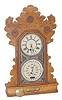 Calendar shelf clock, C. W. Fleishtinger of Fritztown, PA, ca 1894.