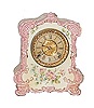 Ansonia Clock Co. Royal Bonn porcelain case, "Tecumseh", ca 1904.