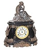 Ansonia Clock Co. enameled iron clock, "Pompeii", ca 1904.