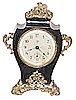 F. Kroeber Clock Co. New York, "Porcelene" enameled iron clock, specifically is called the "Josephine Alarm".