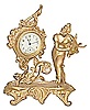Waterbury Clock Co. novelty clock in 8 1/2 inch metal case.